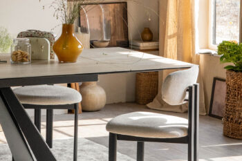Table PANAMA - grès cérame travertin